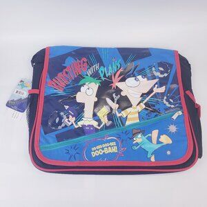 DISNEY PHINEAS And Ferb Messenger Book Bag Travel Bag Birthday Perry School Bag
